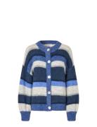 Patrisia Stripe Cardigan A-View Blue