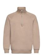 Half Zip Raglan Sweatshirt Lindbergh Beige