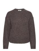 Rktulip Wool Blend Ls Short O-Neck Rosemunde Kids Brown