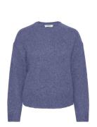 Rktulip Wool Blend Ls Short O-Neck Rosemunde Kids Blue