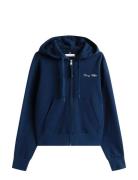 Script Reg Pique Zip-Up Hoodie Tommy Hilfiger Navy