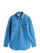 Ls Relaxed Denim Shirt Ext Tommy Jeans Blue