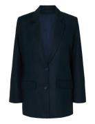 Slftania-Rita Ls Relaxed Blazer Noos Selected Navy
