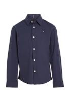 Solid Stretch Poplin Shirt L/S Tommy Hilfiger Blue