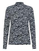 Slhanadi Printed Rollneck Ls Soaked In Luxury Black