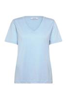 Leti V-Hals T-Shirt Minus Blue
