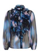 Liljasz Crinkle Ls Shirt Saint Tropez Blue