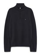 Essential Cotton Zip Mock Tommy Hilfiger Navy