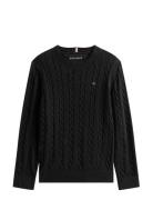 Cotton Cable Sweater Tommy Hilfiger Black