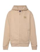 Tonal Flag Emb Zip Hoodie Tommy Hilfiger Cream