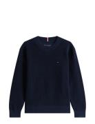 Cotton Texture Sweater Tommy Hilfiger Navy