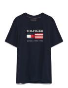 Americana Monotype Flag Box Tee Tommy Hilfiger Navy