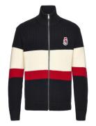 Rwb Rib Chest Stripe Zip Through Tommy Hilfiger Navy