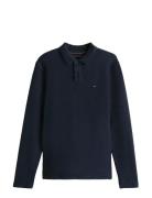Ls Herringb Reg Polo Tommy Hilfiger Navy
