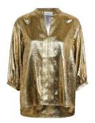 Slmirmir Amily Blouse 3/4 Soaked In Luxury Gold