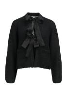 Objsaggia L/S Lo Knit Bow Cardigan Div Object Black
