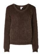 Yaslava Ls Knit Pullover YAS Brown