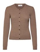 Rwdarcy Ls Pointelle Cardigan Rosemunde Brown