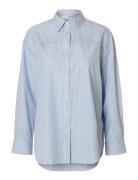 Slfallison Over Ls Shirt B Selected Blue