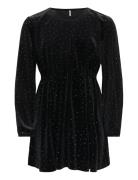 Kogvella L/S O-Neck Velvet Dress Jrs Kids Only Black
