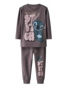 Nmfolina Stitch Ls Nightset Wdi Name It Brown