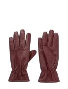 Smooth Leather Gloves Becksöndergaard Brown