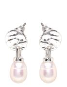 Heat Freshwater Pearl Earrings Silver-Plated Pilgrim Silver