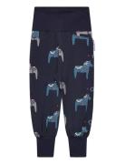 Bamboo Baby Pants Green Tractor Geggamoja Navy