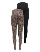 Olmlovely Life New Leg 2Pck Aop Jrs Noos Only Maternity Black