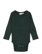 Body L/S Modal Striped Petit Piao Green