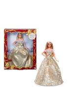 Barbie 2025 Holiday Doll - Blonde Barbie Patterned