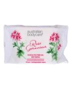 Australian Bodycare Rose & Tea Tree Oil Wet Wipes (U)   24 stk.