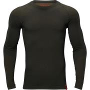 Men's Härkila Base Active L/S Round Neck Dark willow green