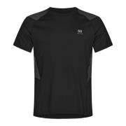 Men's Sallu Running Top Short Sleeve Black Beauty/Asphalt