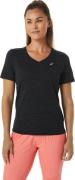 Women's Race V-Neck SS Top Performance Black/Charcoal Grey