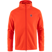 Fjällräven Men's Abisko Grid Fleece Hoodie Flame Orange