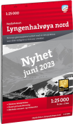 Calazo förlag Høyfjellskart Lyngenhalvøya nord 1:25.000 NoColour