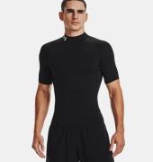 Under Armour Men's HeatGear Compression Mock Short Sleeve Black/White