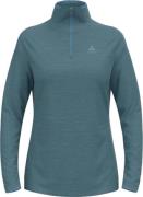 Odlo Women's Midlayer 1/2 Zip Run Easy Warm Provincial Blue Melange