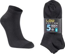 Seger Unisex Low Cotton Sock 5-pack Black