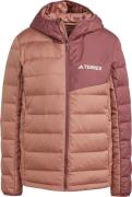 Adidas Women's Multi Light Down Hooded Jacket War Clay / Burgundy