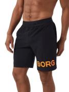 Björn Borg Men's Borg Shorts  Black Beauty/Orange