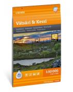 Calazo förlag Vätsäri & Kessi 1:50 000 Hiking map