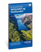 Calazo förlag Sør- Og Vestlandet 1:350 000 Road map