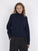 Neo Noir Paulina Knit Blouse Kvinde Navy Sweaters Str 40 - hos Magasin