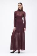 REMAIN Maxi Mesh Dress Kvinde Winetasting Maxi Kjoler Str 40 - hos Mag...