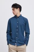 Casual Friday Cfanton BD LS Denim Chambray Shirt Mand Denim Mid Blue L...