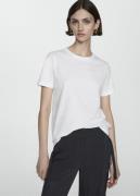 MANGO Tshirt. -- Chalaca Kvinde White Kortærmede T-shirts Str XS - hos...