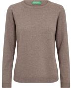 United Colors of Benetton Sweater L/S Kvinde Hvid Sweaters Str L - hos...