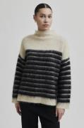 Second Female Juta Knit Mohair Blend Tneck Kvinde Black Sweaters Str L...